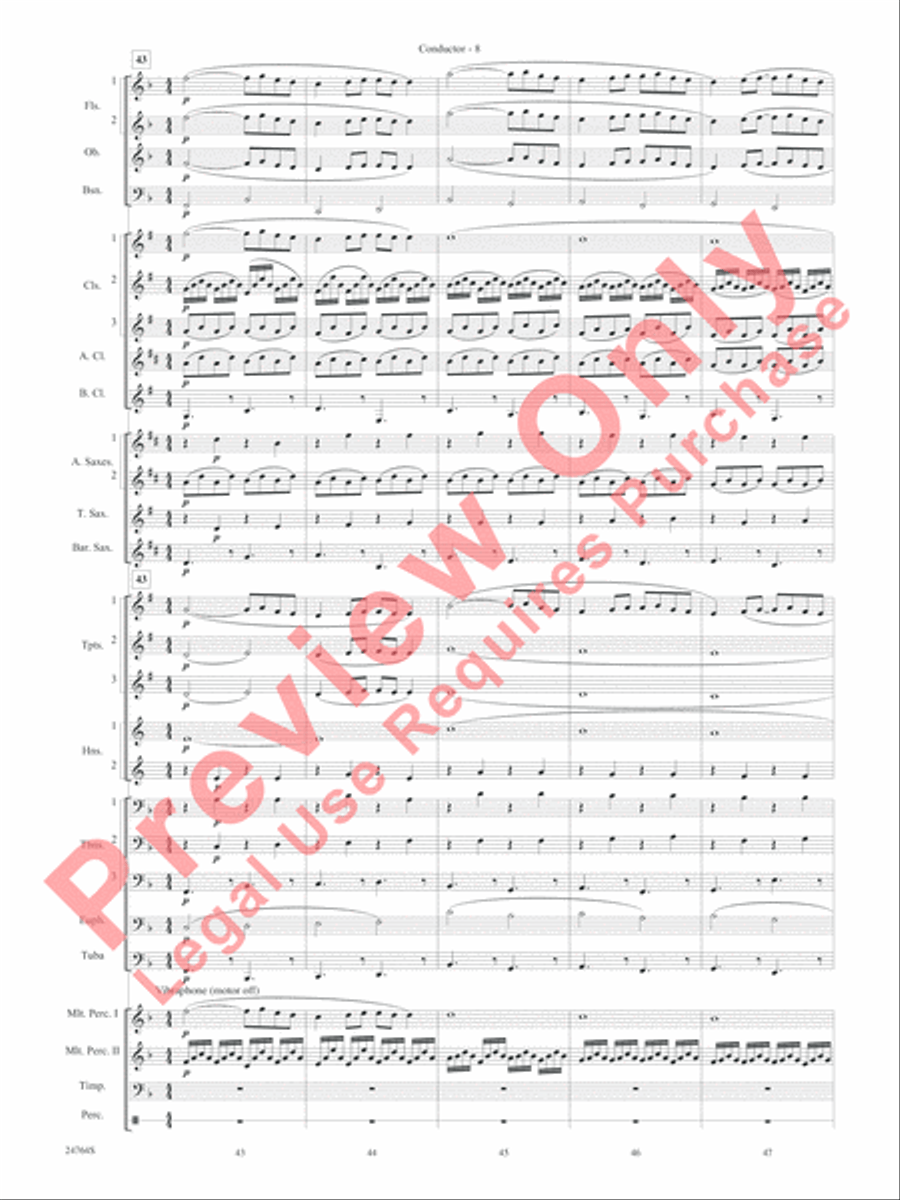 Pavane Pour Une Infante Defunte (Pavanne for a Dead Princess) Concert Band scores gallery preview page 10