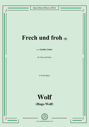 Wolf-Frech und froh I,in G flat Major,IHW10 No.16