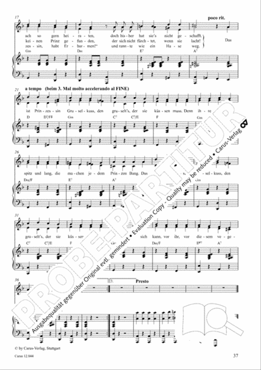 Gruselmonsterzaubersongs. Heft II Children's Choir scores gallery preview page 38