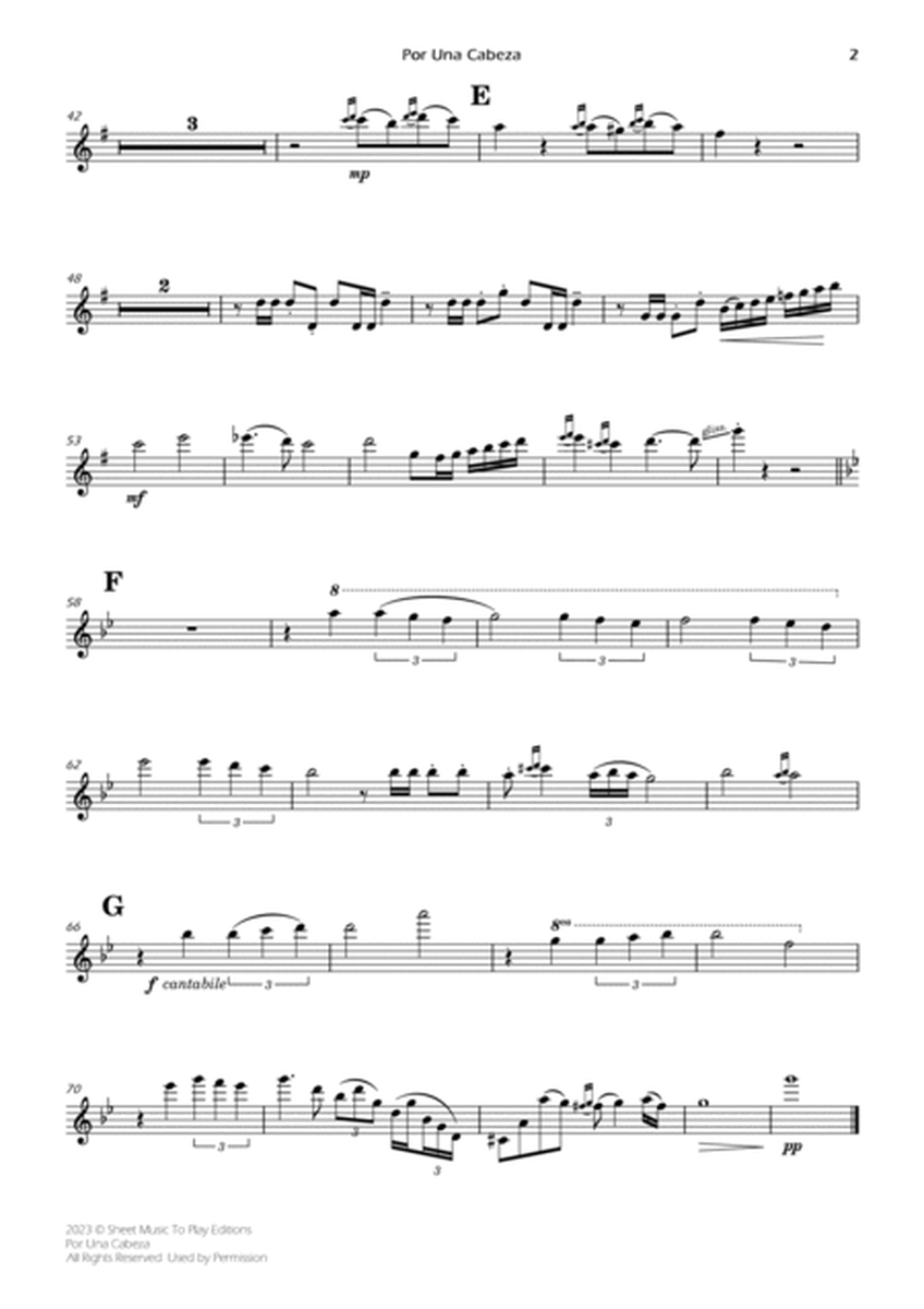 Por Una Cabeza - Violin and Piano - Advanced (Individual Parts) image number null