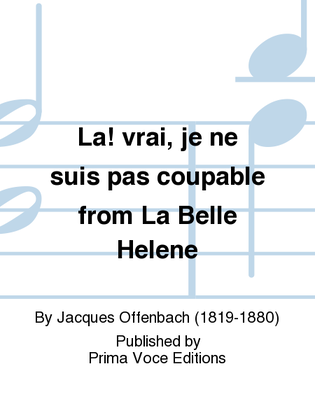 Book cover for La! vrai, je ne suis pas coupable from La Belle Helene