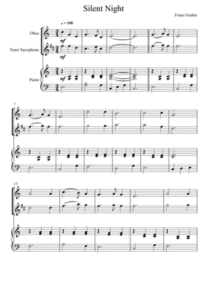 Franz Gruber - Silent Night (Oboe and Tenor Saxophone Duet)