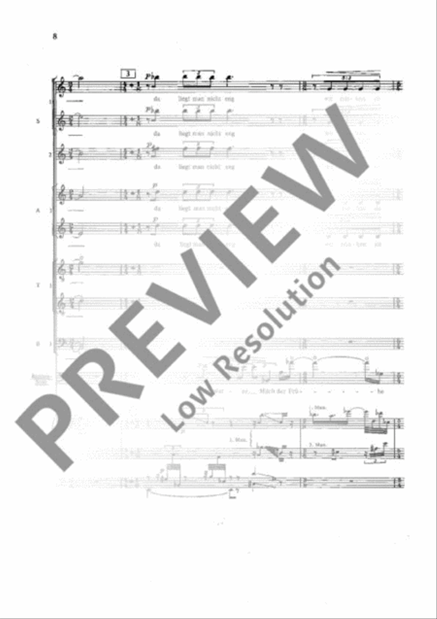 Todesfuge SSAATTBB scores gallery preview page 9