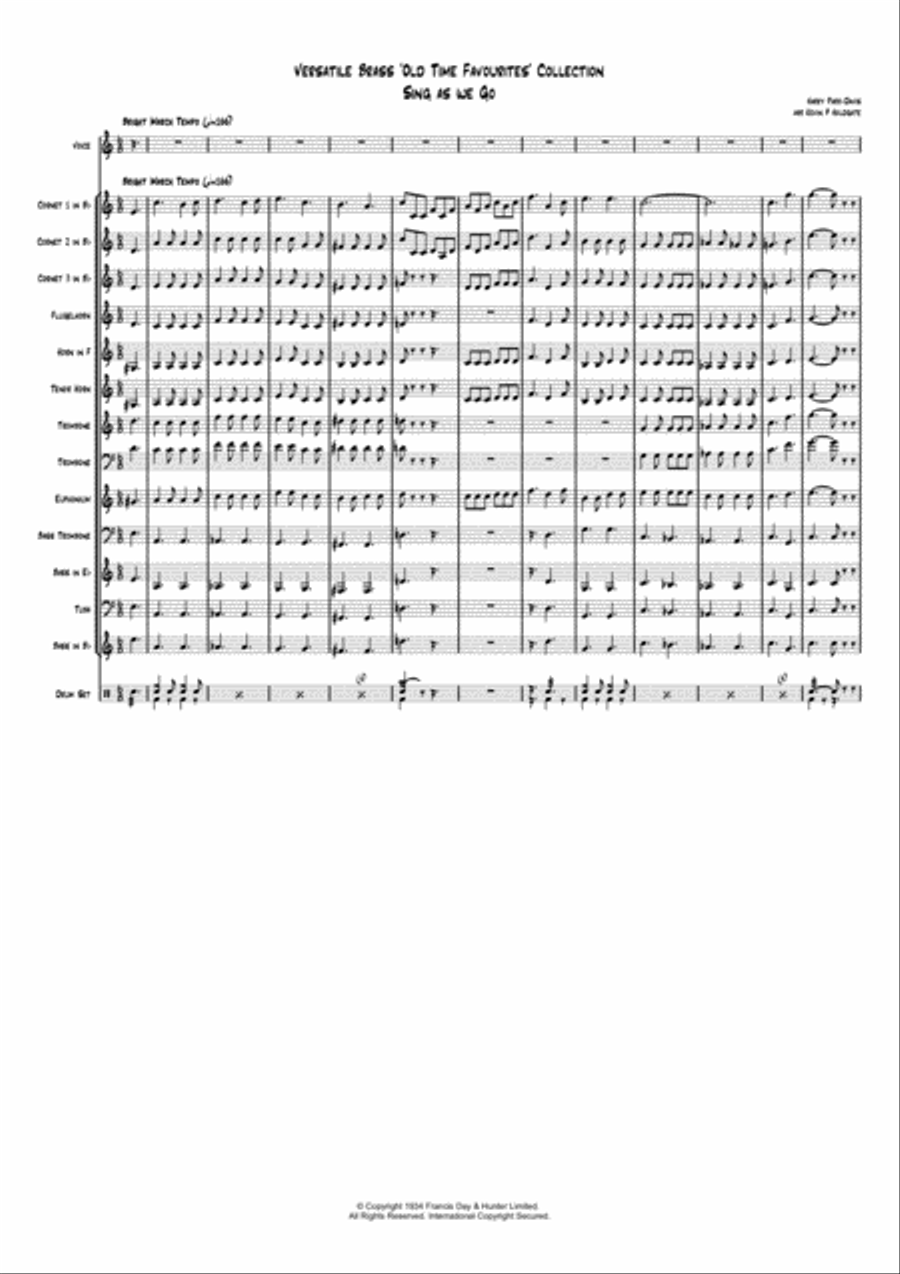 Sing As We Go (sit On My Face) Brass Ensemble scores gallery preview page 1