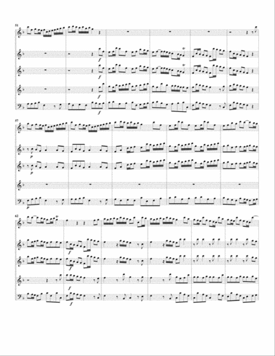 Concerto, oboe, string orchestra, Op.7, no.6 (Arrangement for 5 recorders) String Orchestra scores gallery preview page 5