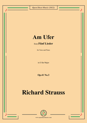 Richard Strauss-Am Ufer,in E flat Major,Op.41 No.3