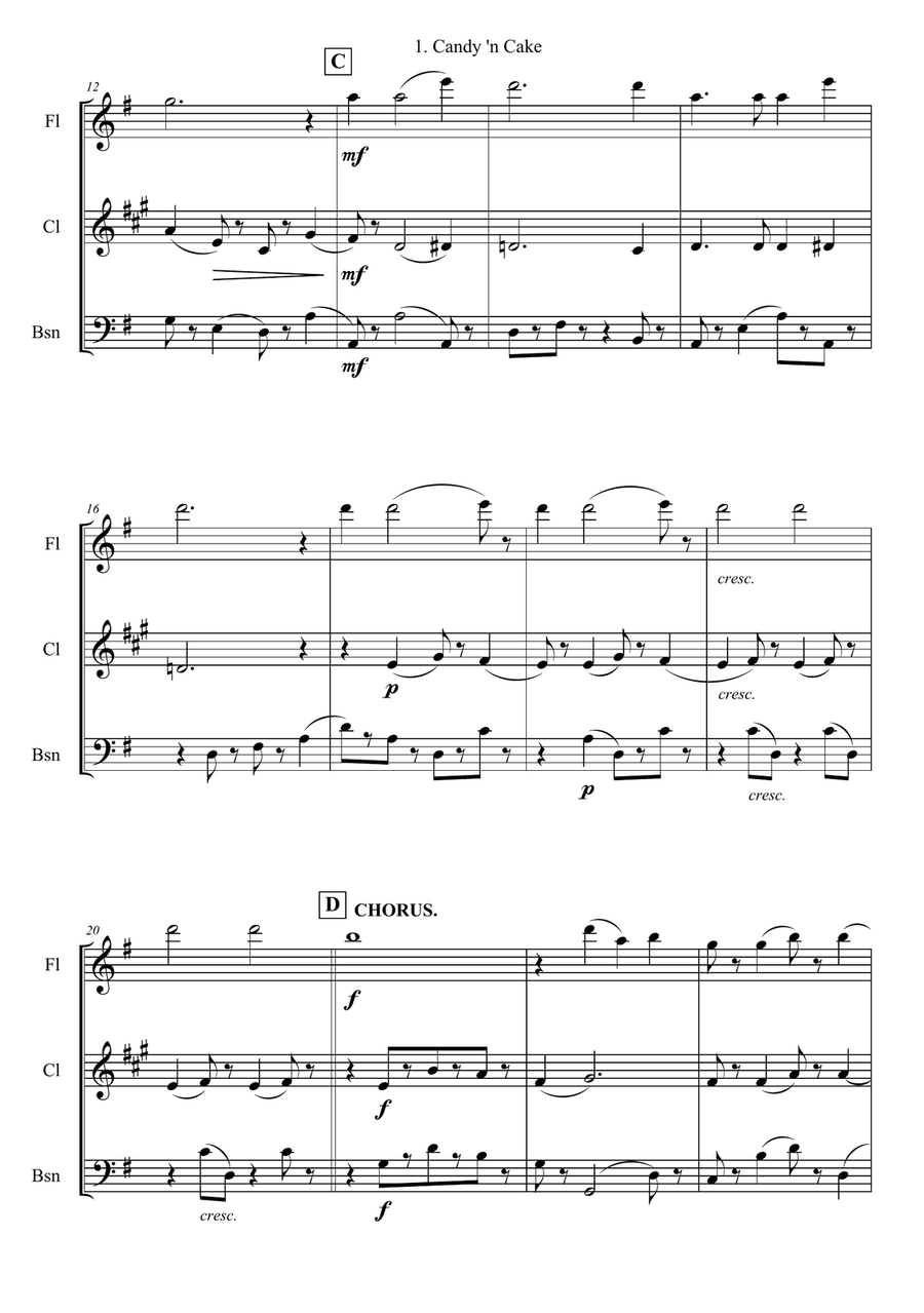 Candy 'n Cake Candy 'n Cake Woodwind Trio scores gallery preview page 2