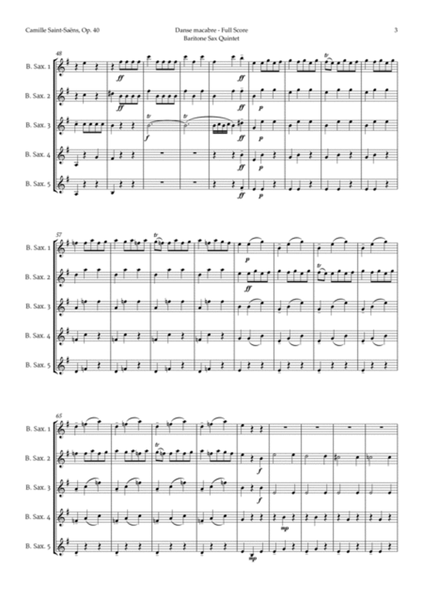 Danse Macabre by Camille Saint-Saens for Baritone Sax Quintet image number null