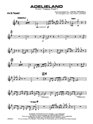 Adelieland (from Happy Feet): 4th B-flat Trumpet