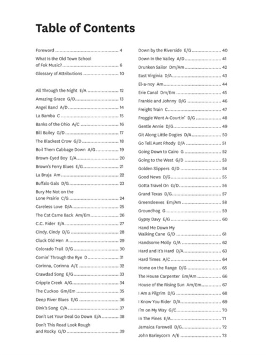 Old Town School of Folk Music Songbook – 2nd Edition Collection / Songbook scores gallery preview page 2