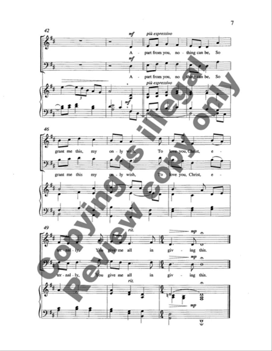 I Love You, O My God Most High 2-Part scores gallery preview page 8