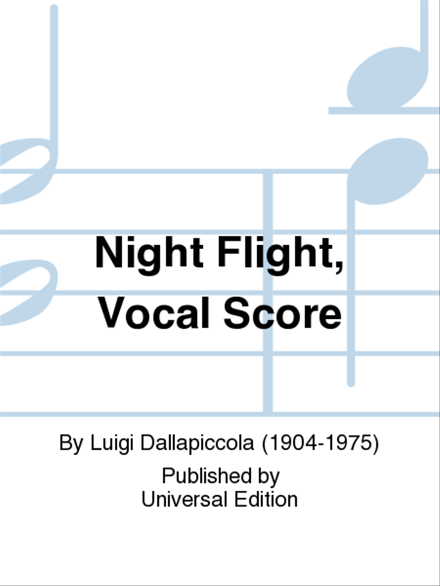 Night Flight, Vocal Score Voice scores gallery preview page 1