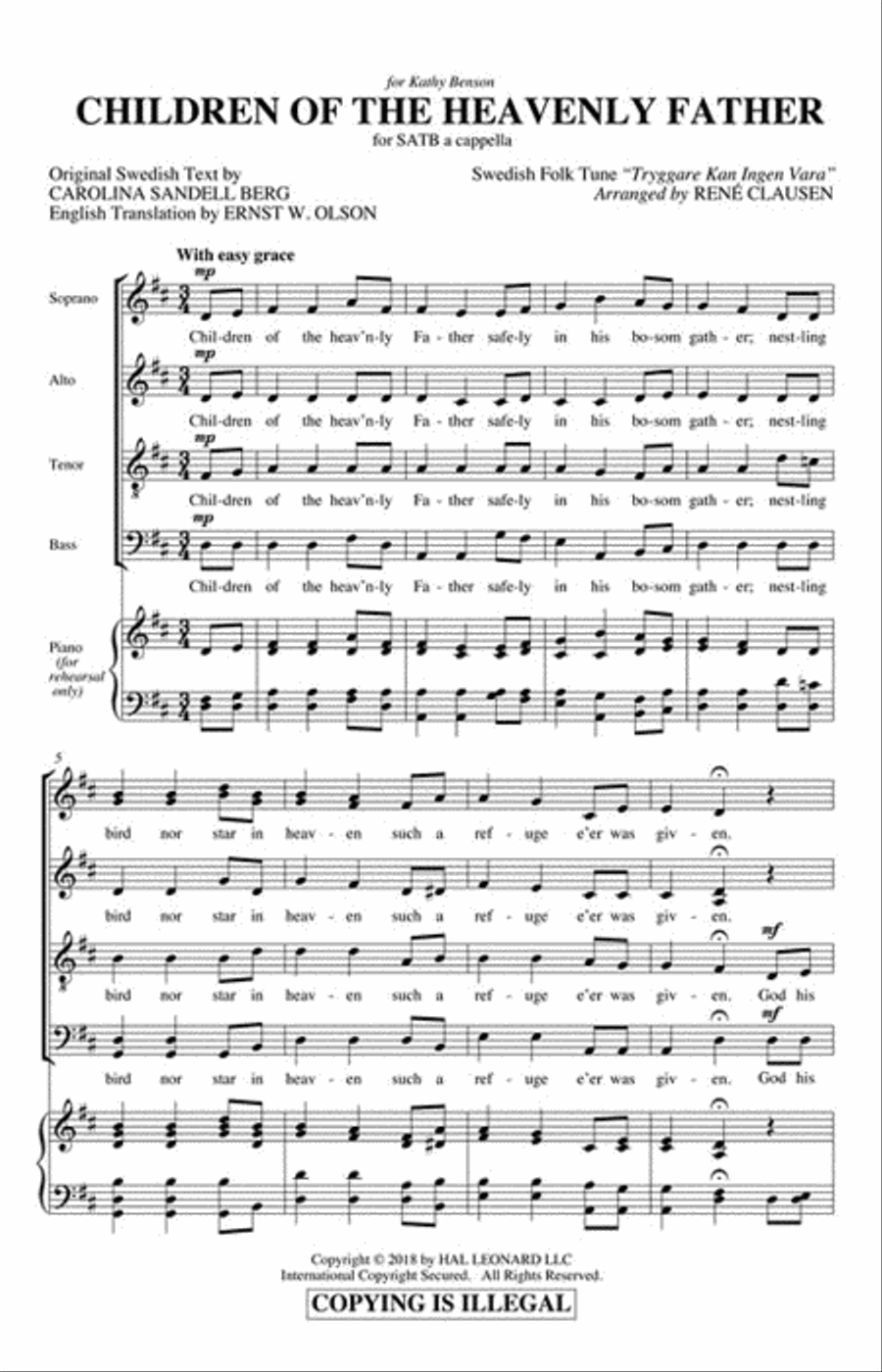 Children of the Heavenly Father Divisi scores gallery preview page 2