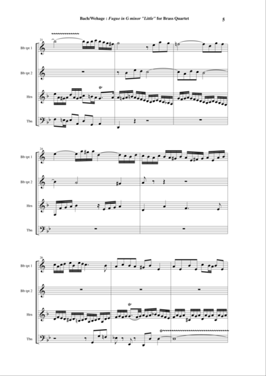 J. S. Bach: Fugue in g minor (