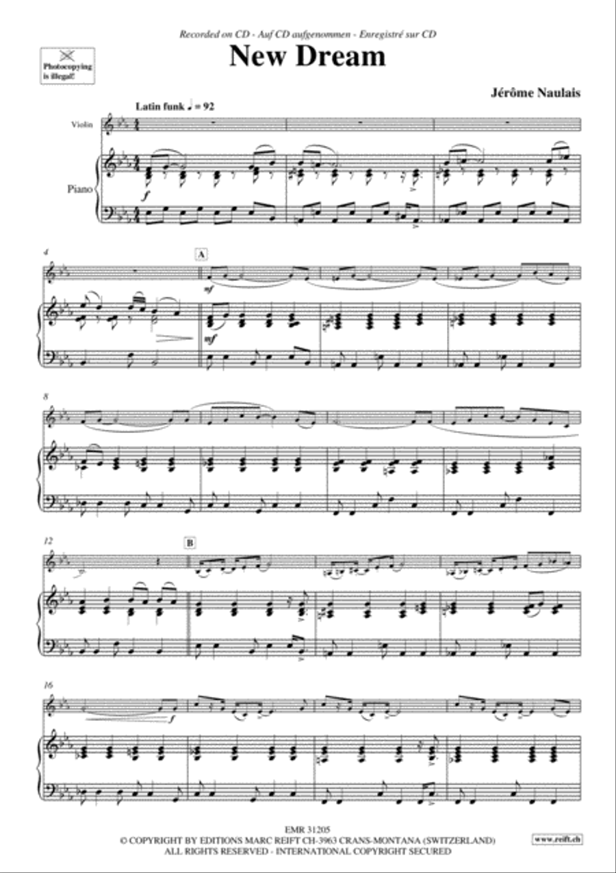 New Dream Violin Solo scores gallery preview page 4