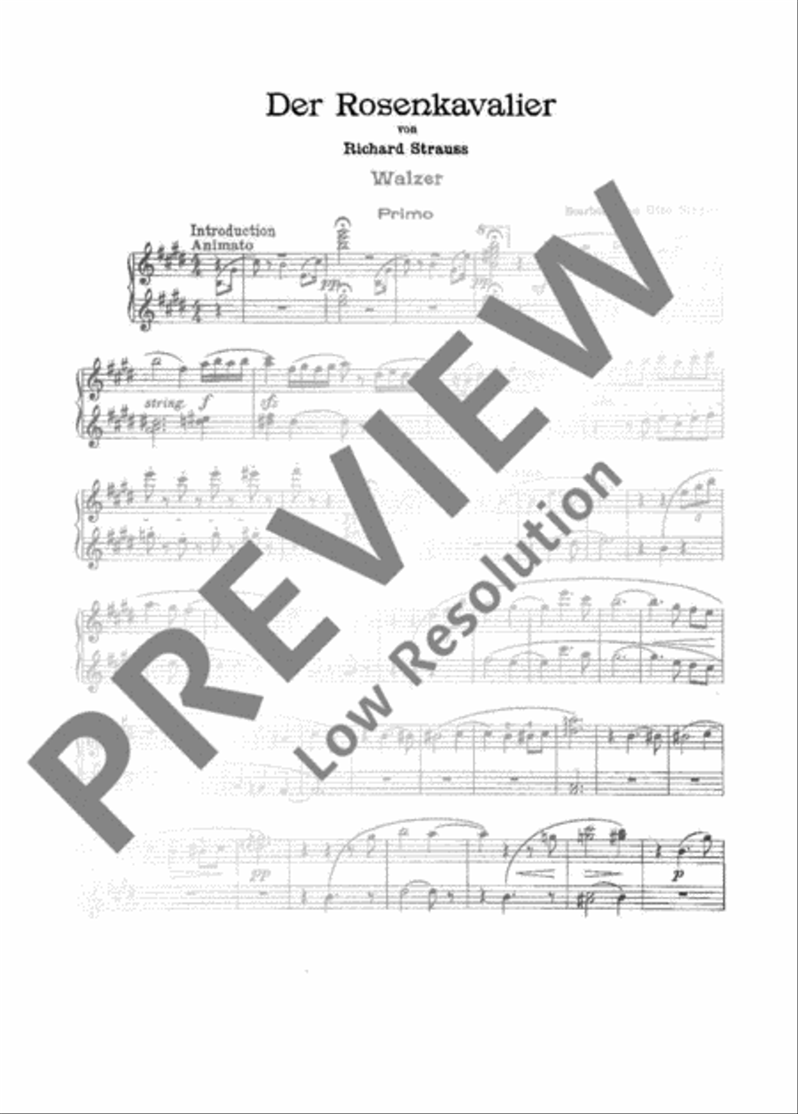 Der Rosenkavalier Piano Duet scores gallery preview page 4
