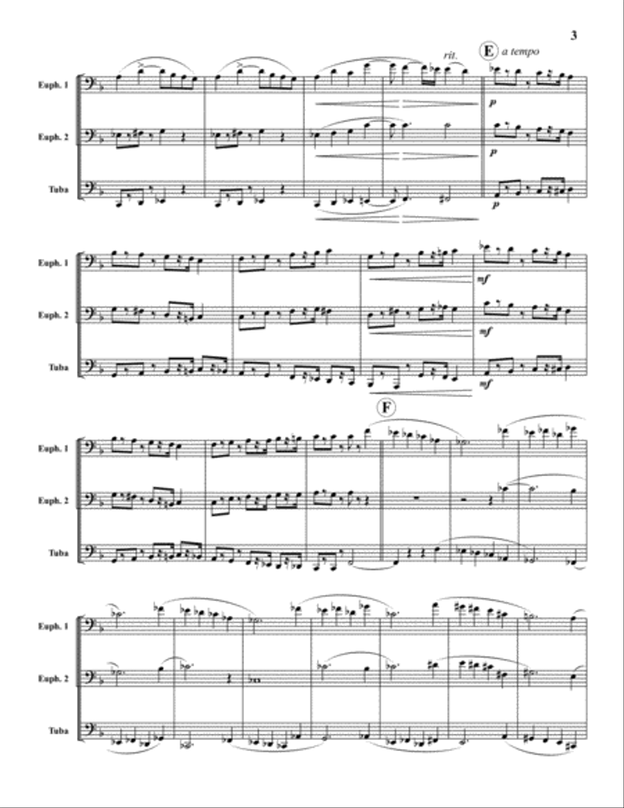 Two Nachtstuck Brass Trio scores gallery preview page 4