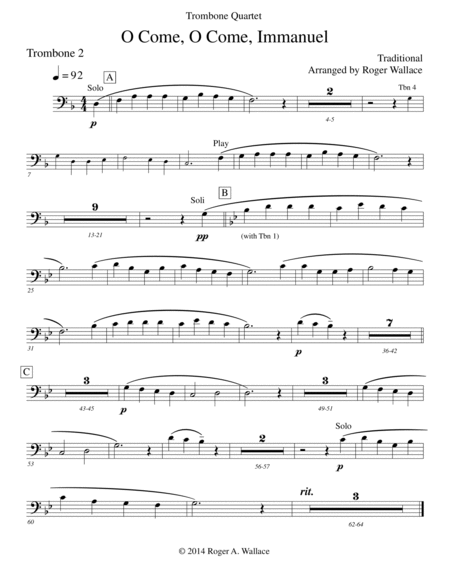 O Come, O Come, Immanuel (Emmanuel) - Bassoon Quartet image number null