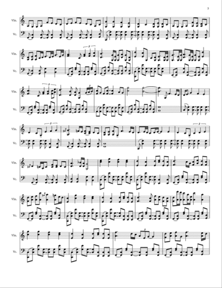 A Year Ago A Year Ago String Duet scores gallery preview page 3