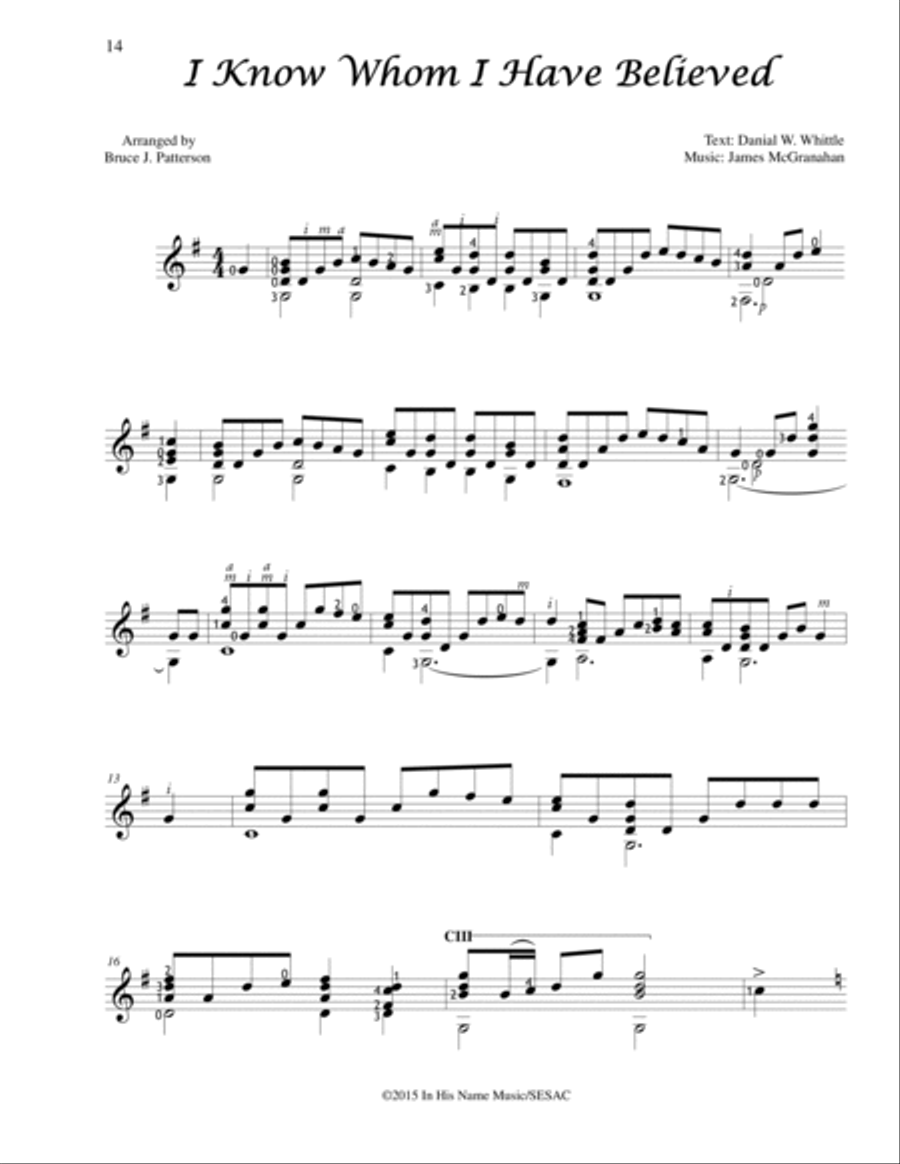 I Know Whom I Have Believed Guitar Solo scores gallery preview page 2