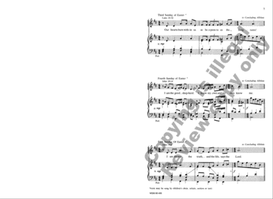 Verses for the Sundays of Easter Unison Choir scores gallery preview page 4