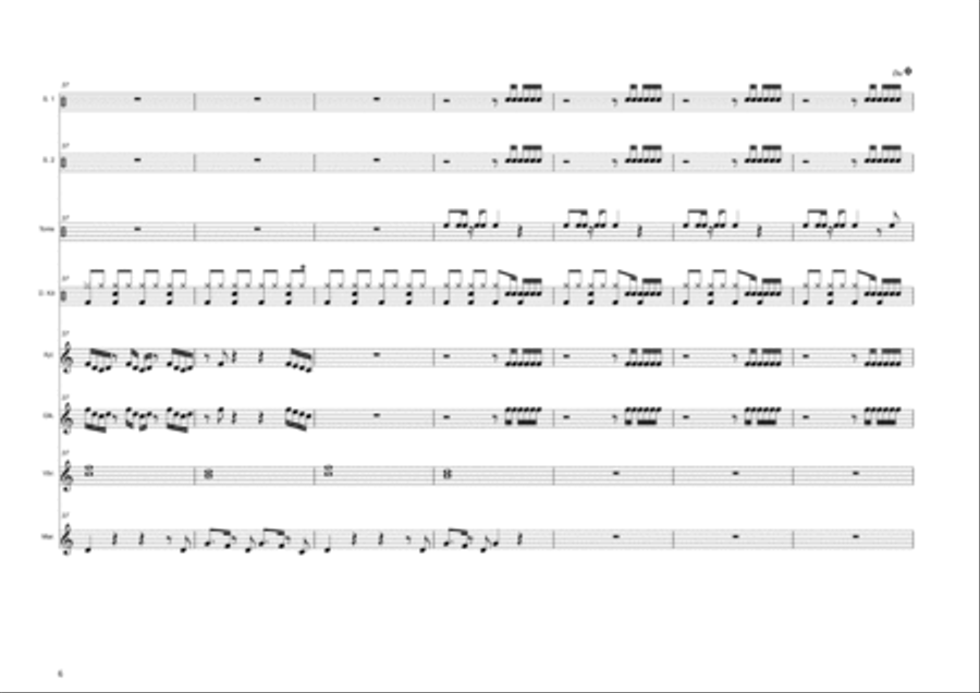 Uptown Funk Percussion Ensemble scores gallery preview page 6