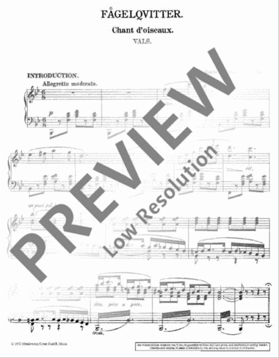 Vogelstimmen Piano Solo scores gallery preview page 4