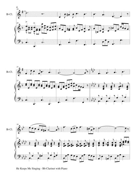 3 GOSPEL HYMN FAVORITES (For Bb Clarinet & Piano with Score/Parts) image number null