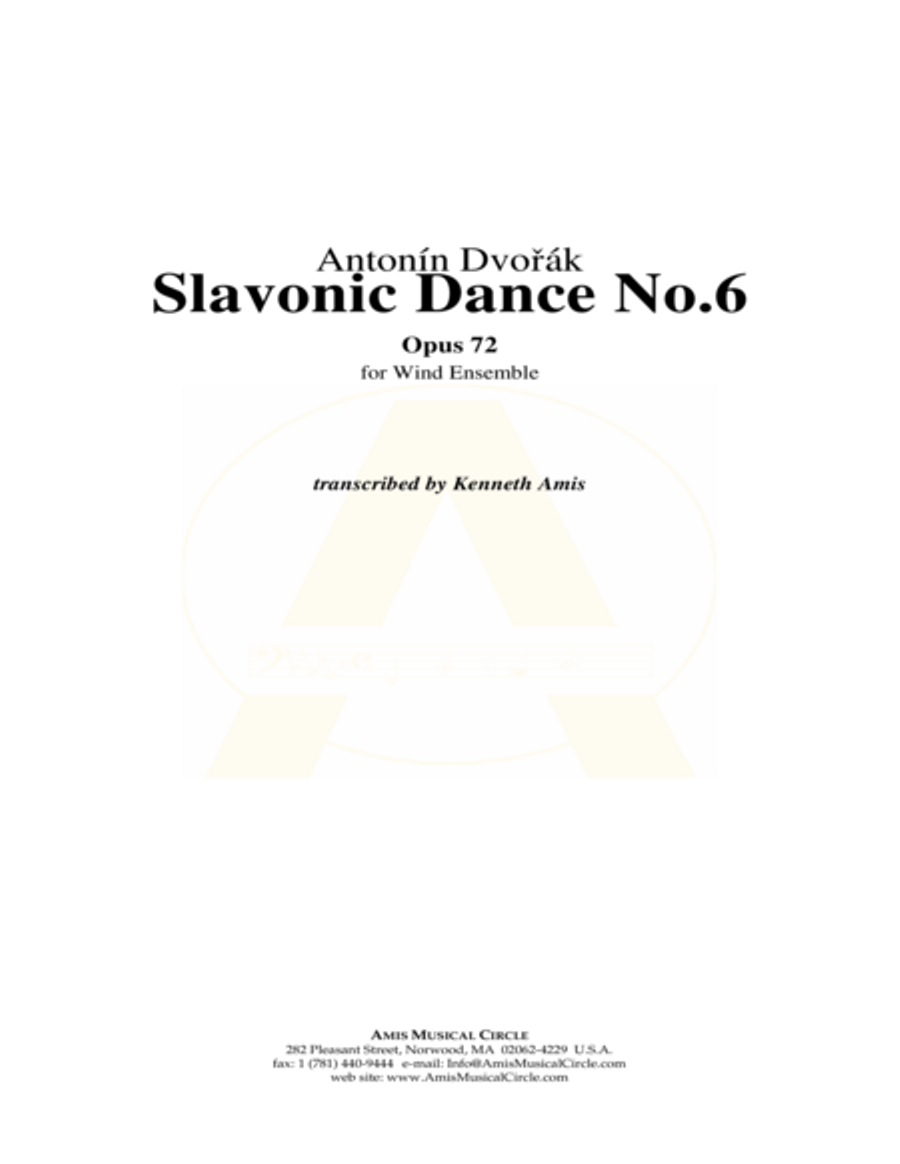 Slavonic Dance No.6, Op.72 - STUDY SCORE ONLY