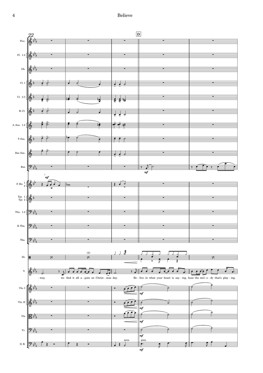 Believe Full Orchestra scores gallery preview page 4