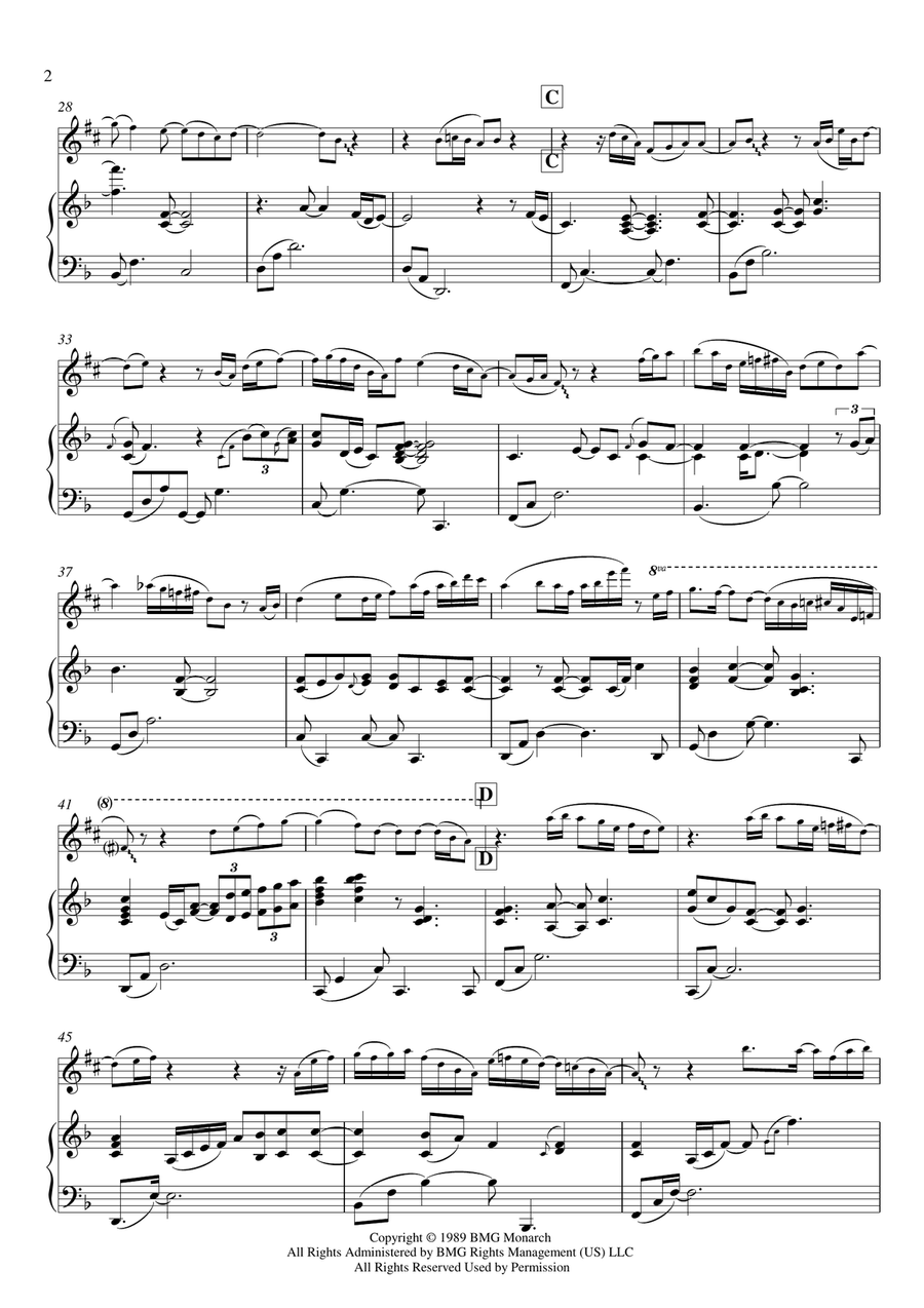Right Here Waiting Alto Saxophone scores gallery preview page 2