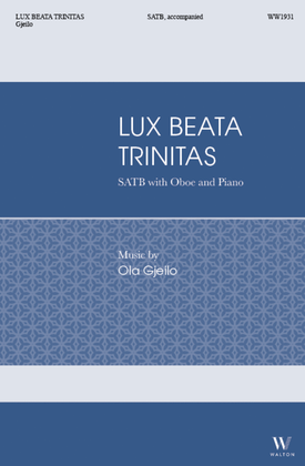 Book cover for Lux Beata Trinitas