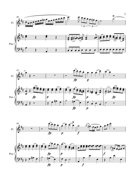 Allegro from Flute Quartet K.285 (Flute Solo with Accompaniment) image number null