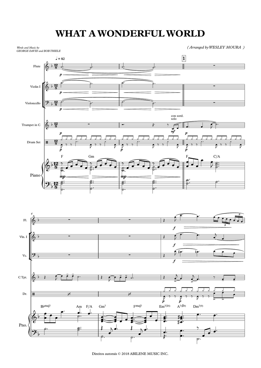 Mundo Su Misura (what A Wonderful World) Small Ensemble scores gallery preview page 2