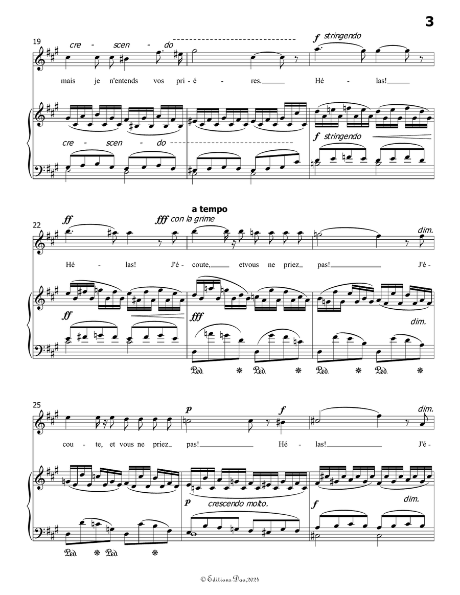 Vous Ne Priez Pas, by Bizet, in f sharp minor Voice scores gallery preview page 5