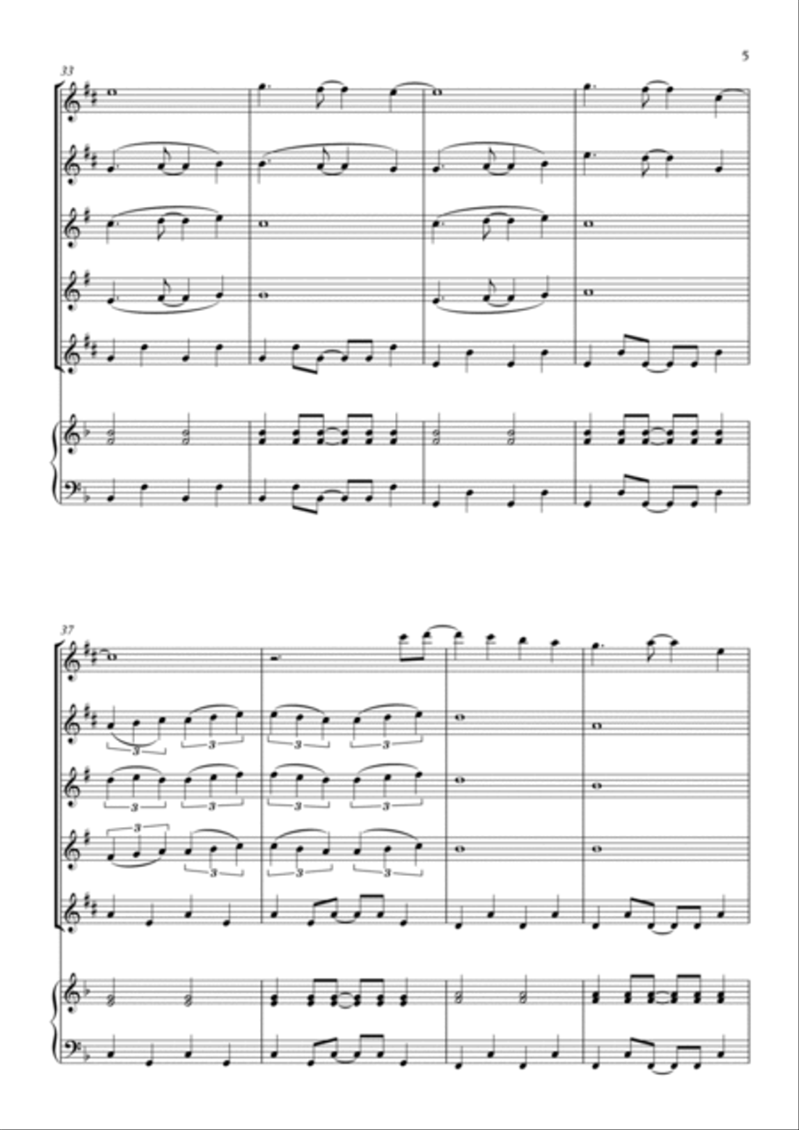 As It Was Saxophone Quintet scores gallery preview page 5