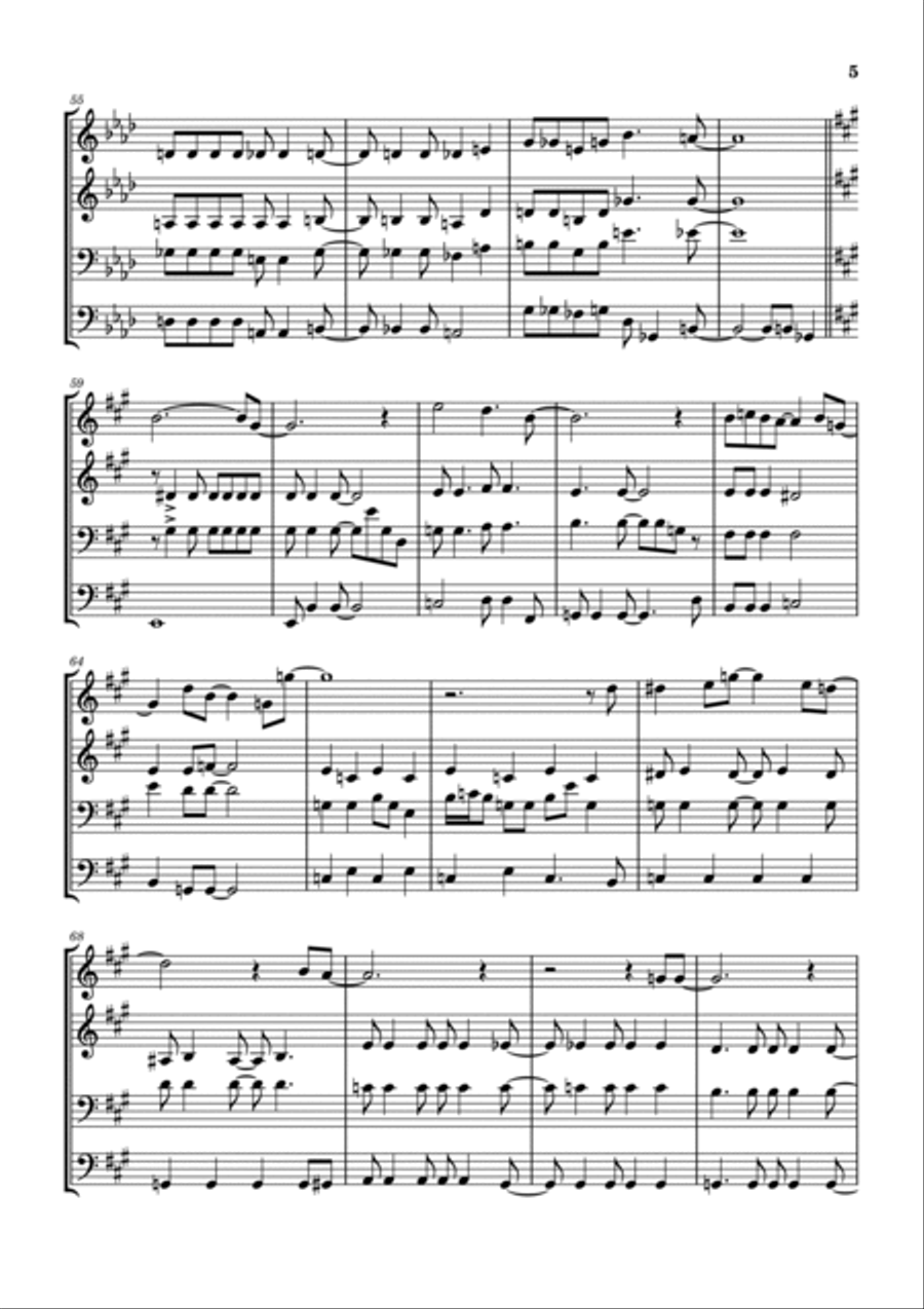 So Long, Frank Lloyd Wright Brass Ensemble scores gallery preview page 6