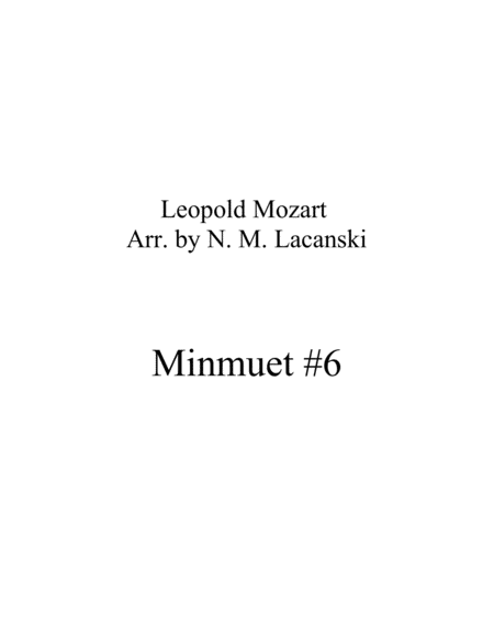 Minuet #6 image number null