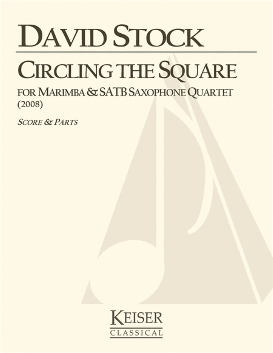 Circling the Square for Marimba and Saxophone Quartet Saxophone Quartet scores gallery preview page 1