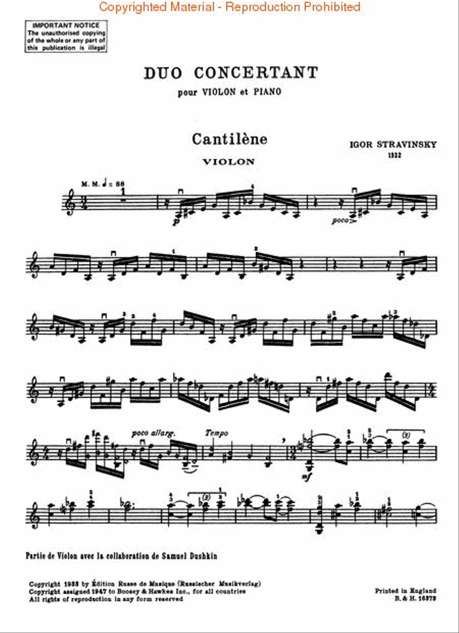 Duo Concertant Violin Solo scores gallery preview page 3