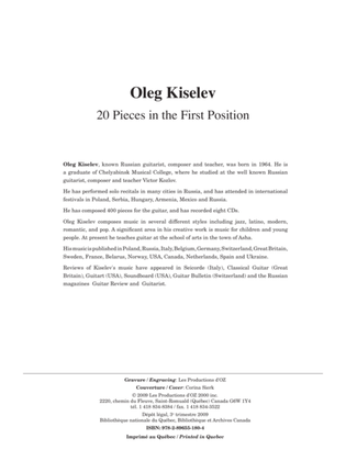 Book cover for 20 Pieces in the First Position