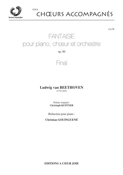 Fantaisie Pour Piano Choeur Et Orchestre (Choeur Et Piano)