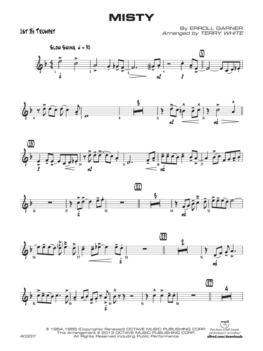 Misty: 1st B-flat Trumpet