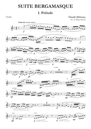 Prelude from "Suite Bergamasque" for Violin and Piano