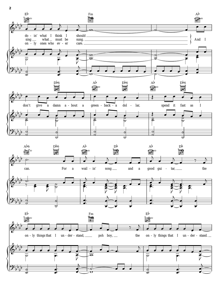 Greenback Dollar Greenback Dollar Acoustic Guitar scores gallery preview page 2