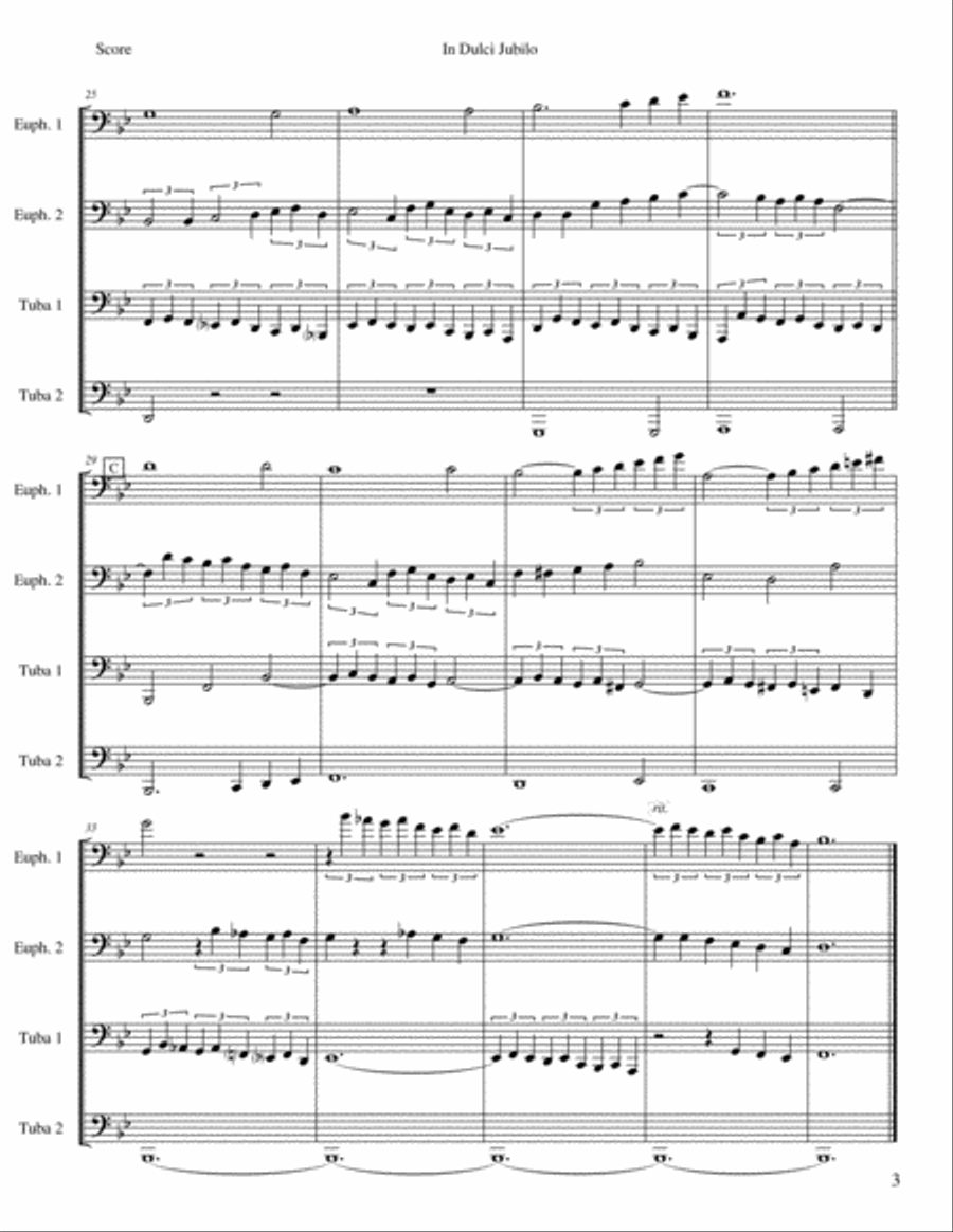 In Dulci Jubilo (BWV 608) Brass Ensemble scores gallery preview page 3
