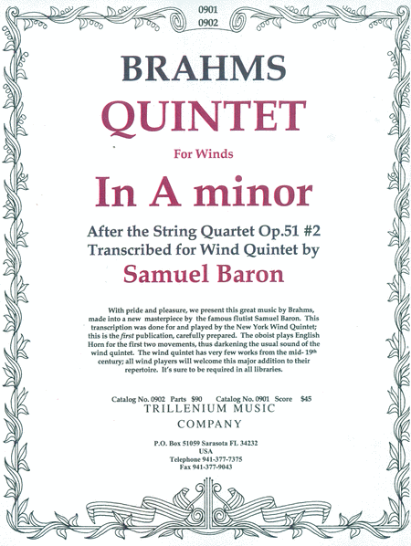Quintet for winds in A minor