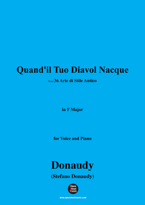 Donaudy-Quand'il Tuo Diavol Nacque,from 36 Arie di Stile Antico,in F Major
