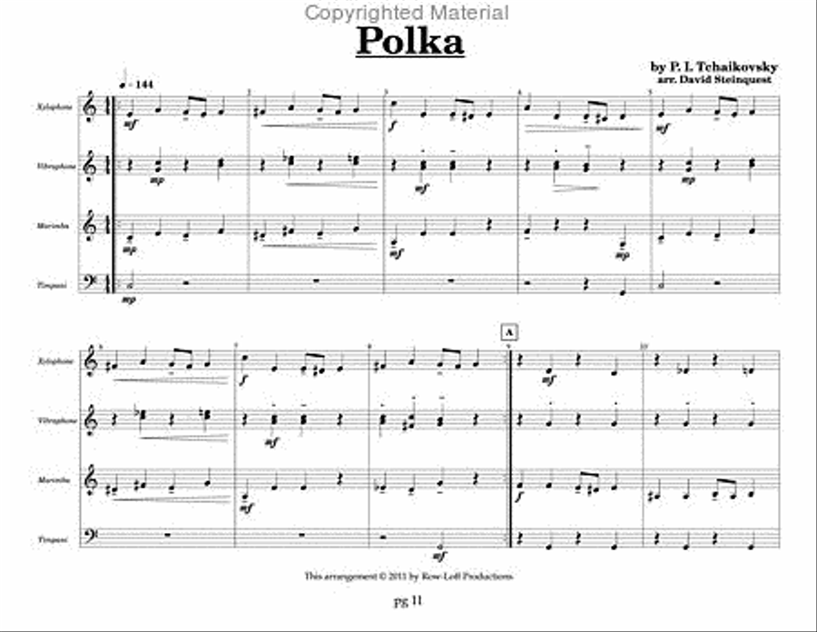 Classical Gas (Blast Off Series) Percussion Ensemble scores gallery preview page 4