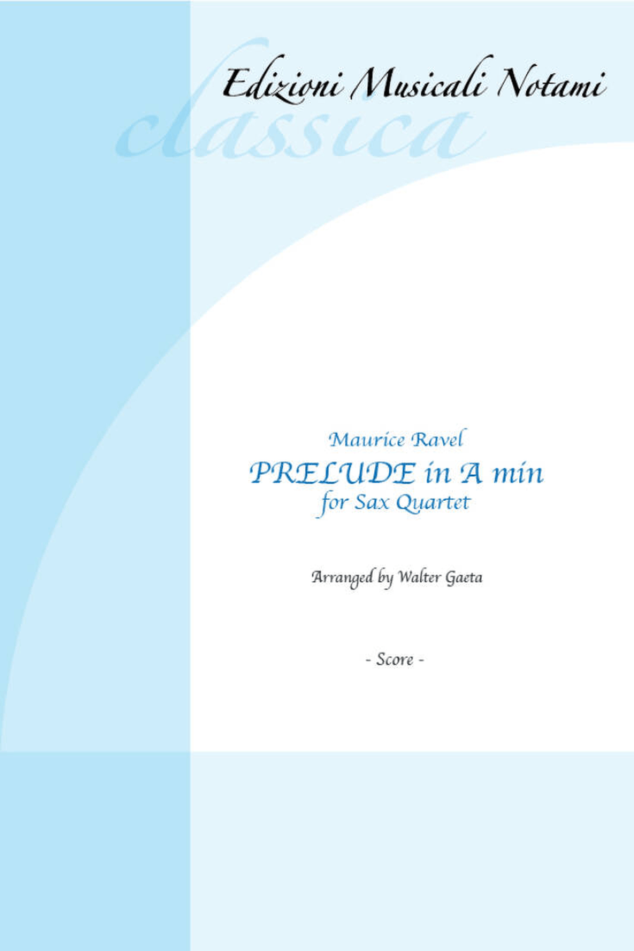 Prelude In A Min Prelude In A Min Saxophone Quartet scores gallery preview page 1
